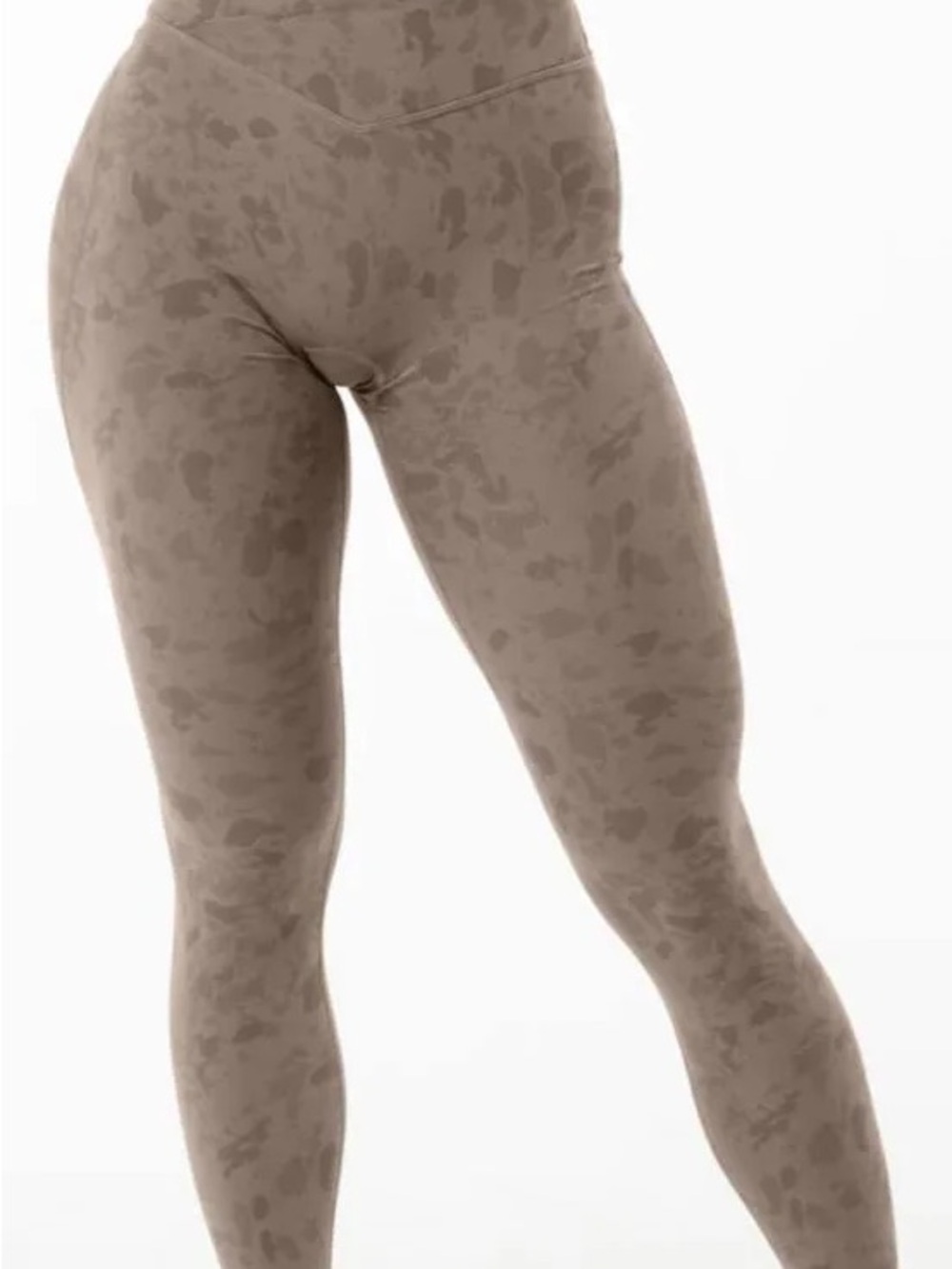 Alphalete Surface Power Leggings in Taupe Camo Print small - Picture 2 of 4